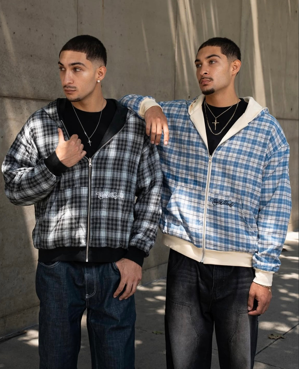 GREY/BLACK 2-SIDED ZIPPER UNISEX