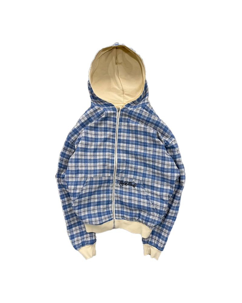 CREAM/BLUE 2-SIDED ZIPPER UNISEX