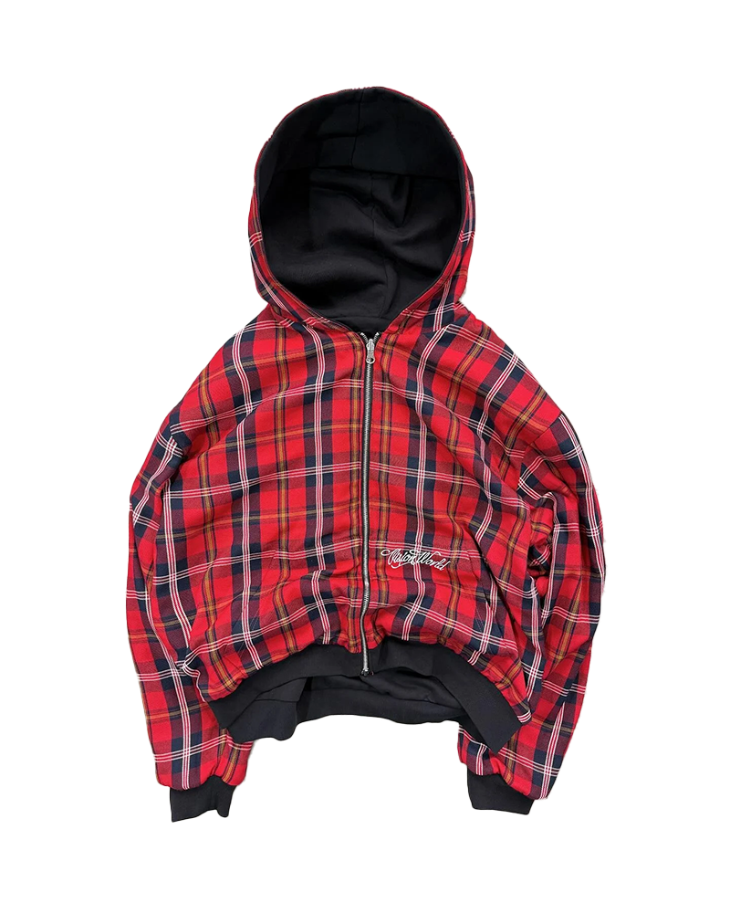 BLACK/RED 2-SIDED ZIPPER UNISEX