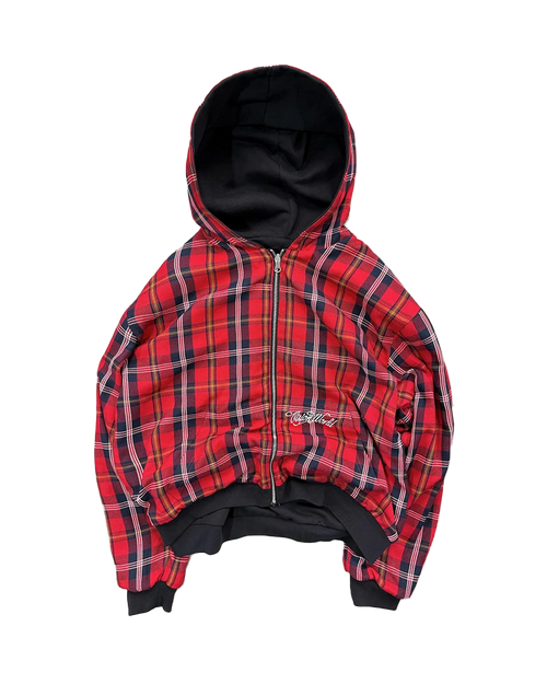 BLACK/RED 2-SIDED ZIPPER UNISEX