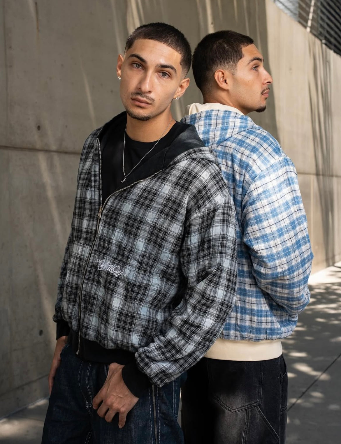 GREY/BLACK 2-SIDED ZIPPER UNISEX